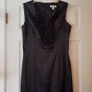 Black Satin 3/4 length Dress